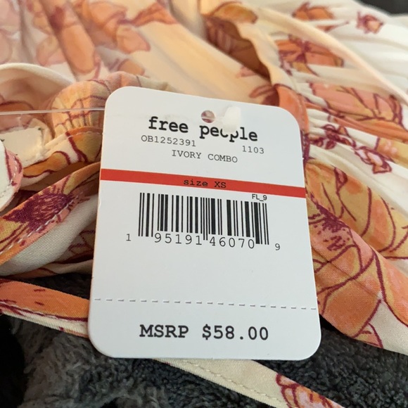 Free People Ivory Combo Hot Take Print Cami - Picture 7 of 7